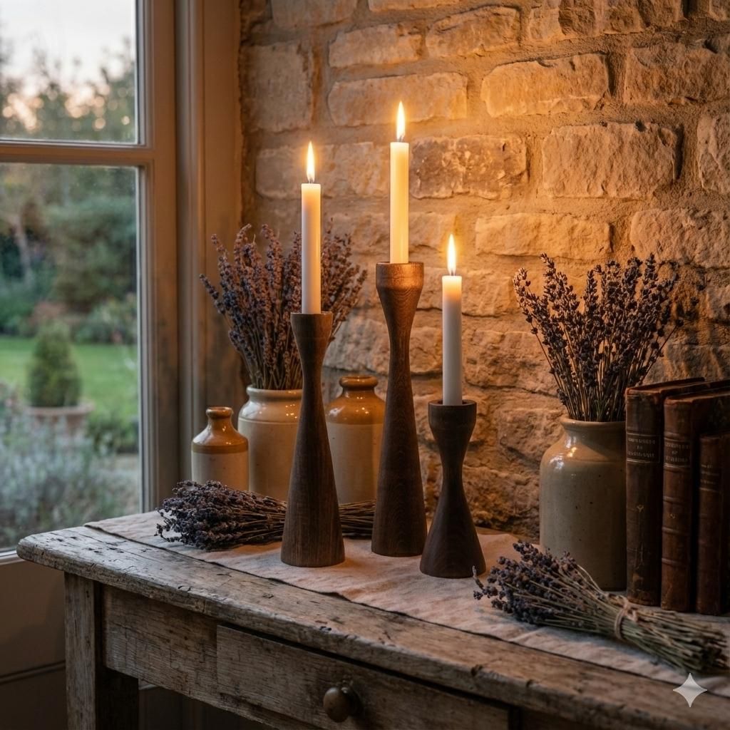 Premium brass candlestick set